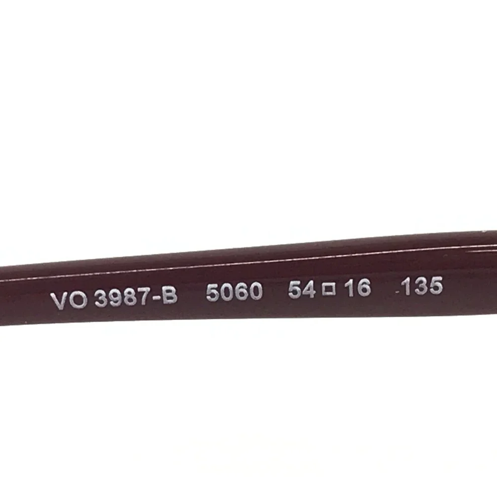 Vogue Eyeglasses Frames VO3987-B 5060 Burgundy Red Gold Crystals 54-16-135